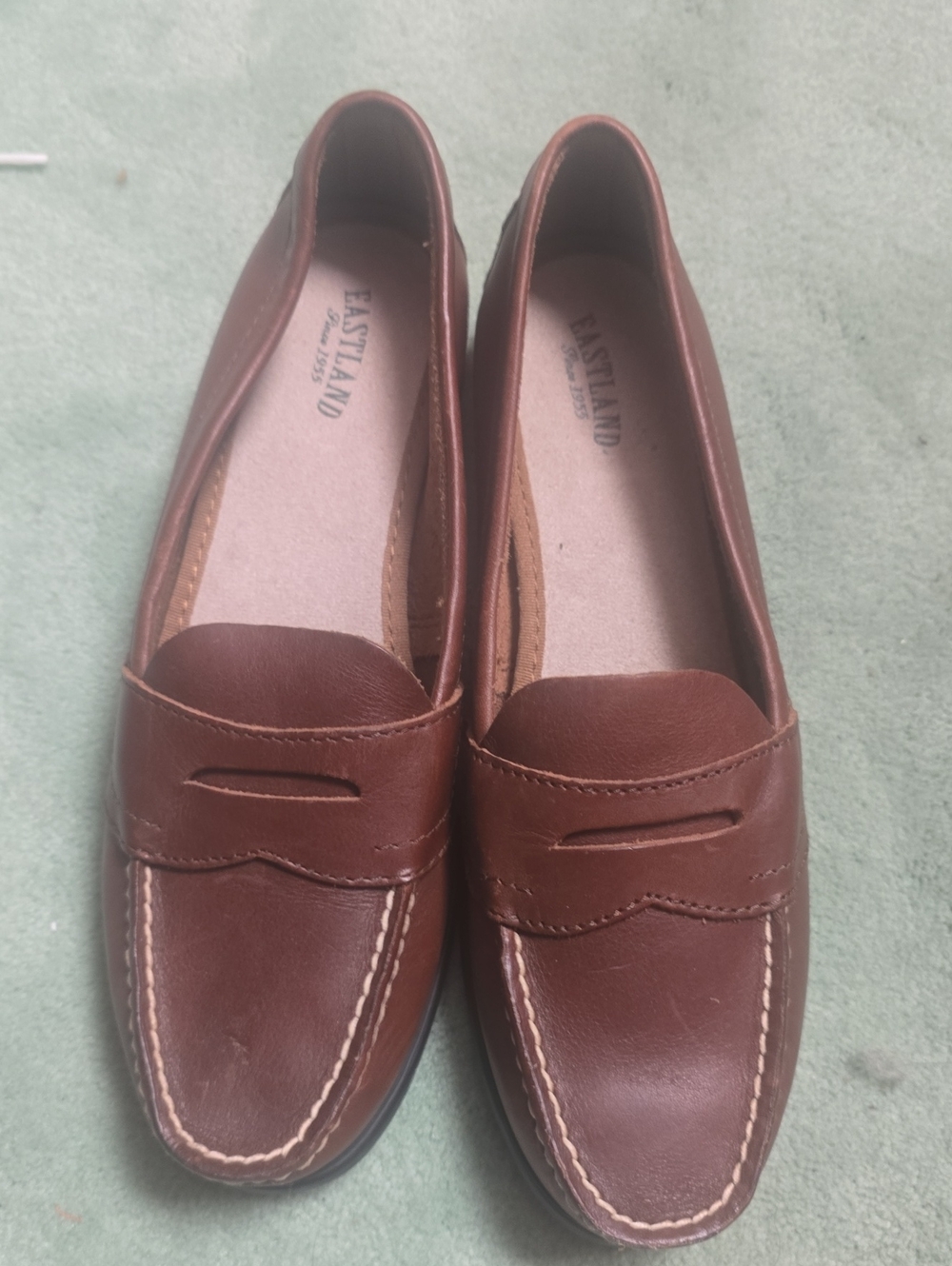 Eastland Women’s Chestnut Brown Leather Penny Loafers